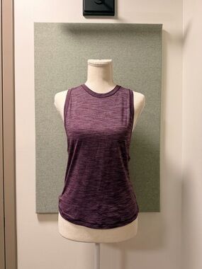 Lululemon Purple Athletic Tank Top Size 2 Loose Fit Wide Strap